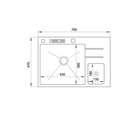 Мойка кухонная Nett NBM-7047, изображение 5 Мойка кухонная Nett NBM-7047, изображение 5