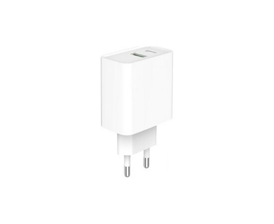 Зарядний пристрій Gembird USB-A + Type-C (PD20W + QC3.0 18W) white (TA-UC-PDQC20-01-W), зображення 3 Зарядний пристрій Gembird USB-A + Type-C (PD20W + QC3.0 18W) white (TA-UC-PDQC20-01-W), зображення 3