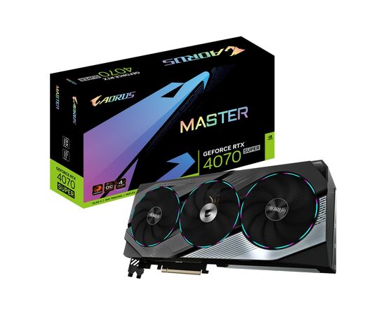Видеокарта GIGABYTE GeForce RTX4070 SUPER 12Gb AORUS MASTER (GV-N407SAORUS M-12GD), изображение 9 Видеокарта GIGABYTE GeForce RTX4070 SUPER 12Gb AORUS MASTER (GV-N407SAORUS M-12GD), изображение 9