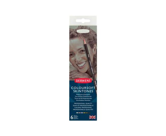 Карандаши цветные Derwent Coloursoft, Телесные оттенки 6 цв в металл. короб (5028252101943)