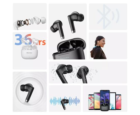 Навушники Blackview AirBuds 4 Black (6931548312673), зображення 11 Навушники Blackview AirBuds 4 Black (6931548312673), зображення 11