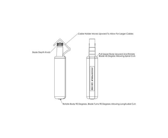 Інструмент Стриппер для оптоволокна + RG-56, RG-6 CST-1900 Jonard Tools (Стриппер CST-1900), зображення 12 Інструмент Стриппер для оптоволокна + RG-56, RG-6 CST-1900 Jonard Tools (Стриппер CST-1900), зображення 12