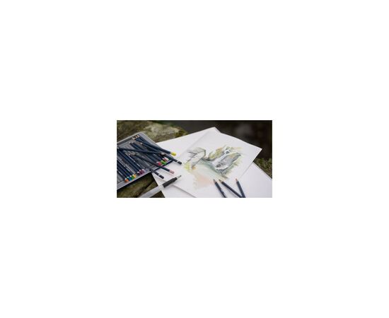 Карандаши цветные Derwent WatercolourWatercolour акварельные, 12 цв. в металл. коробке акварельные, 12 цв. в металл. короб (5010255784513), изображение 3 Карандаши цветные Derwent WatercolourWatercolour акварельные, 12 цв. в металл. коробке акварельные, 12 цв. в металл. короб (5010255784513), изображение 3