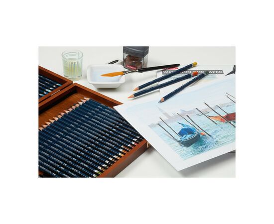 Карандаши цветные Derwent WatercolourWatercolour акварельные, 12 цв. в металл. коробке акварельные, 12 цв. в металл. короб (5010255784513), изображение 4 Карандаши цветные Derwent WatercolourWatercolour акварельные, 12 цв. в металл. коробке акварельные, 12 цв. в металл. короб (5010255784513), изображение 4
