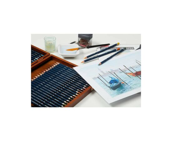 Карандаши цветные Derwent Watercolour акварельные, 72 цв. в металл. коробке (5010255784544), изображение 2 Карандаши цветные Derwent Watercolour акварельные, 72 цв. в металл. коробке (5010255784544), изображение 2