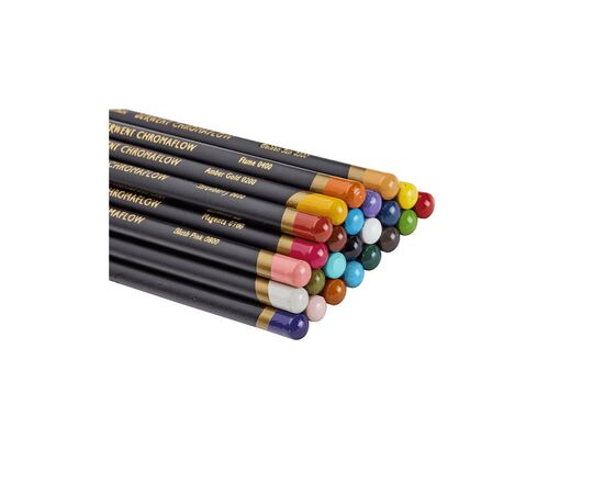 Карандаши цветные Derwent Chromaflow 24 цв. в металлическом пенале (5028252616133), изображение 3 Карандаши цветные Derwent Chromaflow 24 цв. в металлическом пенале (5028252616133), изображение 3
