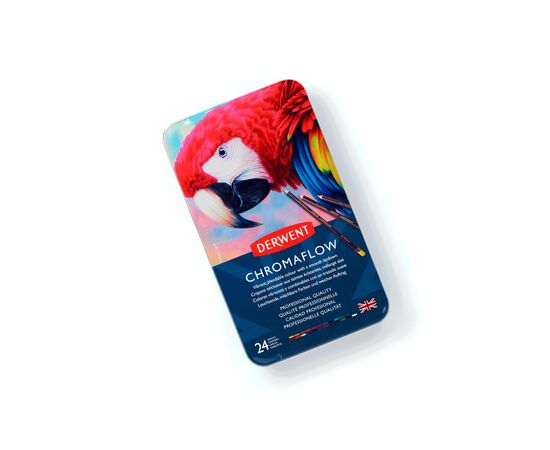 Карандаши цветные Derwent Chromaflow 24 цв. в металлическом пенале (5028252616133), изображение 8 Карандаши цветные Derwent Chromaflow 24 цв. в металлическом пенале (5028252616133), изображение 8