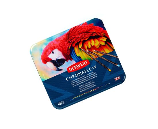 Карандаши цветные Derwent Chromaflow 48 цв. в металлическом пенале (5028252627511), изображение 8 Карандаши цветные Derwent Chromaflow 48 цв. в металлическом пенале (5028252627511), изображение 8