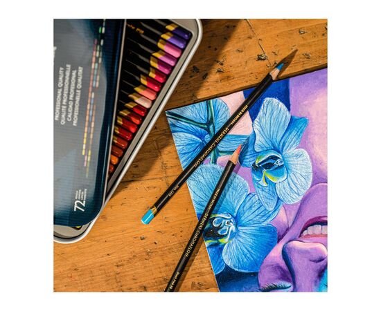Карандаши цветные Derwent Chromaflow 72 цв. в металлическом пенале (5028252627535), изображение 8