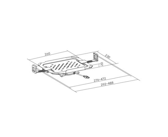 Подставка для ноутбука OfficePro для кронштейнів VESA 75x75,100x100 +RGB (LH474B), изображение 4 Подставка для ноутбука OfficePro для кронштейнів VESA 75x75,100x100 +RGB (LH474B), изображение 4