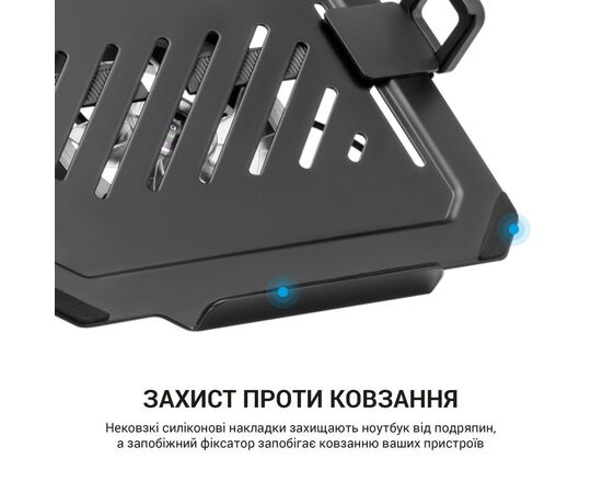 Подставка для ноутбука OfficePro для кронштейнів VESA 75x75,100x100 +RGB (LH474B), изображение 9 Подставка для ноутбука OfficePro для кронштейнів VESA 75x75,100x100 +RGB (LH474B), изображение 9