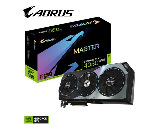 Видеокарта GIGABYTE GeForce RTX4080 SUPER 16Gb AORUS MASTER (GV-N408SAORUS M-16GD), изображение 7 Видеокарта GIGABYTE GeForce RTX4080 SUPER 16Gb AORUS MASTER (GV-N408SAORUS M-16GD), изображение 7