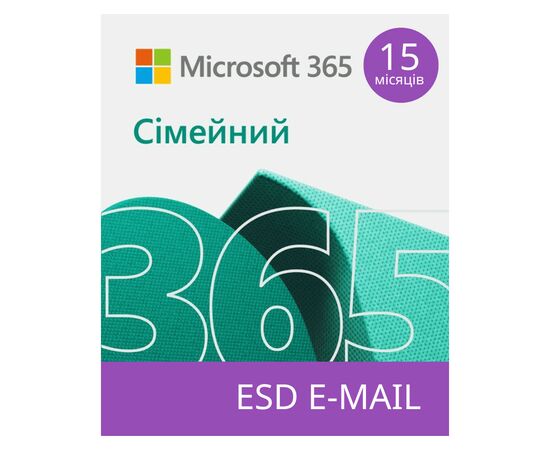 Офісний додаток Microsoft 365 Family 32/64 AllLngSub PKLic 15 місяцв Online CEE C2R NR (6GQ-01404)
