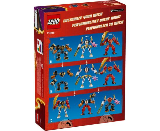 Конструктор LEGO NINJAGO Робот огненной стихии Кая 322 деталей (71806), изображение 4 Конструктор LEGO NINJAGO Робот огненной стихии Кая 322 деталей (71806), изображение 4