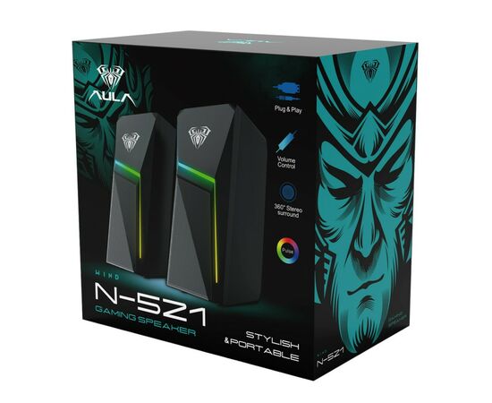 Акустическая система Aula N-521 Led USB Black (6948391265063), изображение 6 Акустическая система Aula N-521 Led USB Black (6948391265063), изображение 6