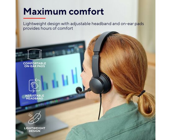 Наушники Trust Ayda PC 3.5mm Black (25087), изображение 8