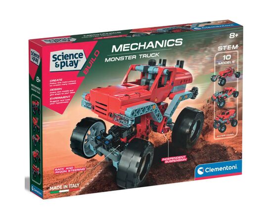 Конструктор Clementoni 10 в 1 Monster Truck, серия Science & Play, 200 деталей (75038)