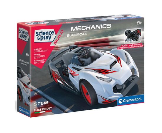 Конструктор Clementoni 2 в 1 Racing Car, серия Science & Play, 100 деталей (75057)