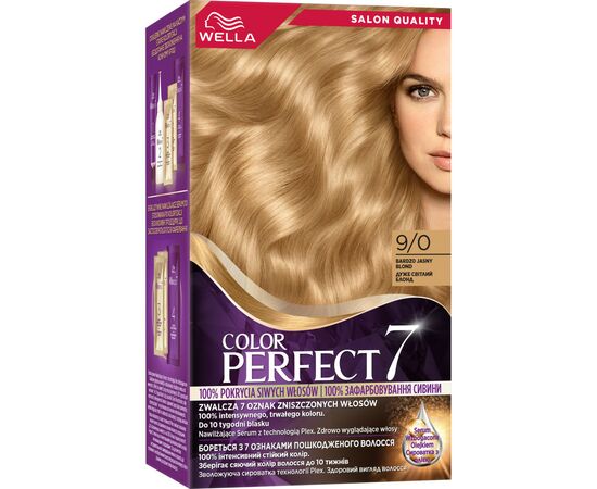 Краска для волос Wella Color Perfect 9/0 Очень светлый блонд (4064666598406)