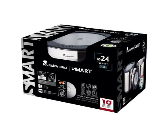 Кастрюля MasterPro Smart з кришкою 7.21 л (BGEU-3779), изображение 4 Кастрюля MasterPro Smart з кришкою 7.21 л (BGEU-3779), изображение 4