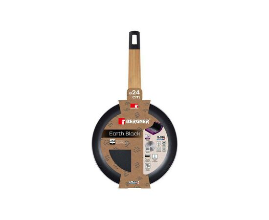 Сковорода Bergner Earth Black 24 см (BG-34623-BK), изображение 4 Сковорода Bergner Earth Black 24 см (BG-34623-BK), изображение 4