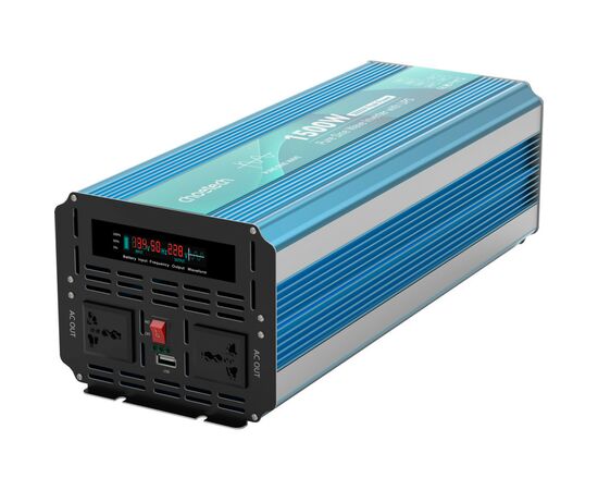 Автомобільний інвертор Choetech 12/220V 1500Вт, з функцією ДБЖ, чиста синусоїда (INV-C1500WUPS-EU)