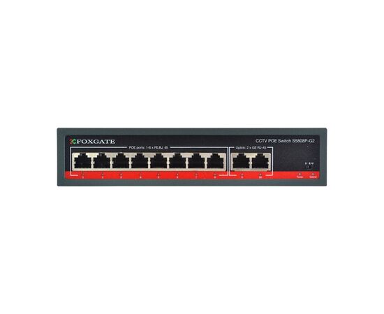 Коммутатор сетевой FoxGate S5808P-G2, изображение 3 Коммутатор сетевой FoxGate S5808P-G2, изображение 3