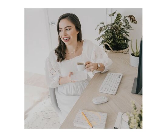 Клавиатура Logitech K380s Multi-Device Bluetooth UA White (920-011852), изображение 5 Клавиатура Logitech K380s Multi-Device Bluetooth UA White (920-011852), изображение 5