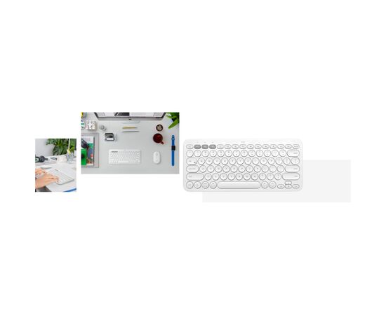 Клавиатура Logitech K380s Multi-Device Bluetooth UA White (920-011852), изображение 7 Клавиатура Logitech K380s Multi-Device Bluetooth UA White (920-011852), изображение 7
