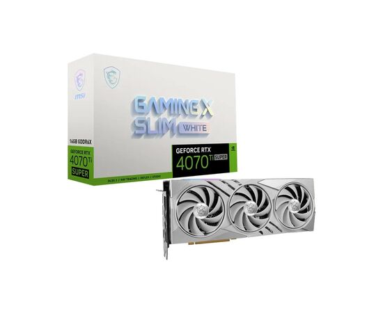 Видеокарта MSI GeForce RTX4070Ti SUPER 16Gb GAMING X SLIM WHITE (RTX 4070 Ti SUPER 16G GAMING X SLIM WHIT), изображение 7 Видеокарта MSI GeForce RTX4070Ti SUPER 16Gb GAMING X SLIM WHITE (RTX 4070 Ti SUPER 16G GAMING X SLIM WHIT), изображение 7
