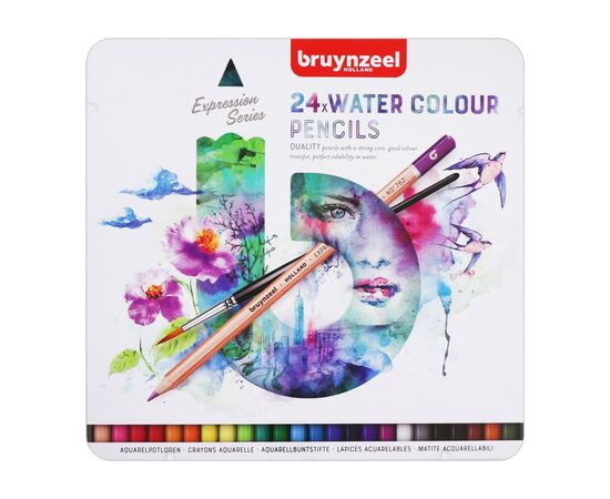 Олівці кольорові Bruynzeel EXPRESSION, акварельні 24 кольорів (8712079424978)