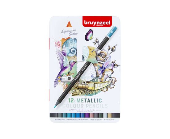 Карандаши цветные Bruynzeel EXPRESSION METALLIC, 12 шт. (8712079468422)