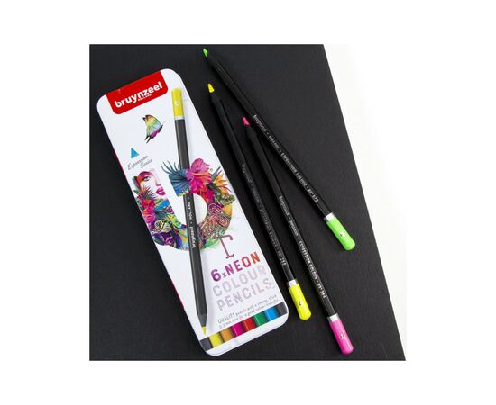 Карандаши цветные Bruynzeel EXPRESSION NEON, 6 цветов (8712079468408), изображение 5 Карандаши цветные Bruynzeel EXPRESSION NEON, 6 цветов (8712079468408), изображение 5