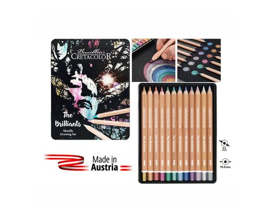 Карандаши цветные Cretacolor MEGACOLOR THE BRILLIANTS, 12 цветов (9014400301521), изображение 4