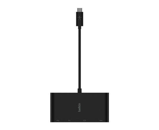Переходник Belkin USB-C to Ethernet, HDMI, VGA, USB-A, black (AVC005BTBK), изображение 3 Переходник Belkin USB-C to Ethernet, HDMI, VGA, USB-A, black (AVC005BTBK), изображение 3
