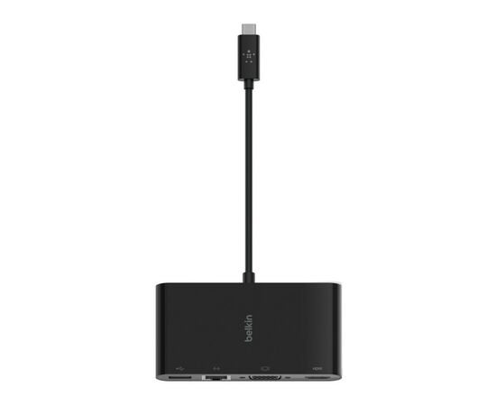 Переходник Belkin USB-C to Ethernet, HDMI, VGA, USB-A, black (AVC005BTBK), изображение 5 Переходник Belkin USB-C to Ethernet, HDMI, VGA, USB-A, black (AVC005BTBK), изображение 5