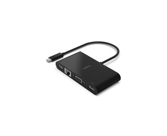 Переходник Belkin USB-C to Ethernet, HDMI, VGA, USB-A, black (AVC005BTBK)