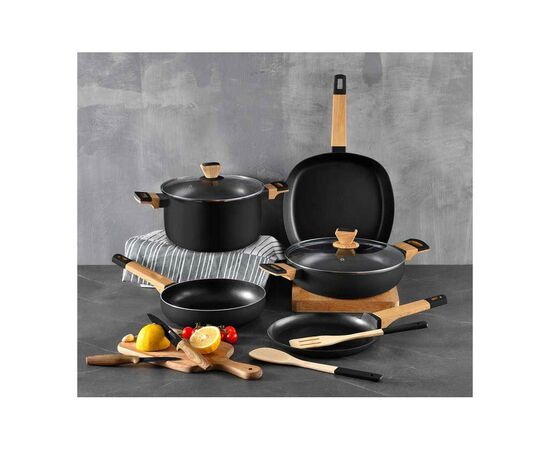 Сковорода Bergner Вок Earth Black 28 см (BG-34627-BK), изображение 6 Сковорода Bergner Вок Earth Black 28 см (BG-34627-BK), изображение 6