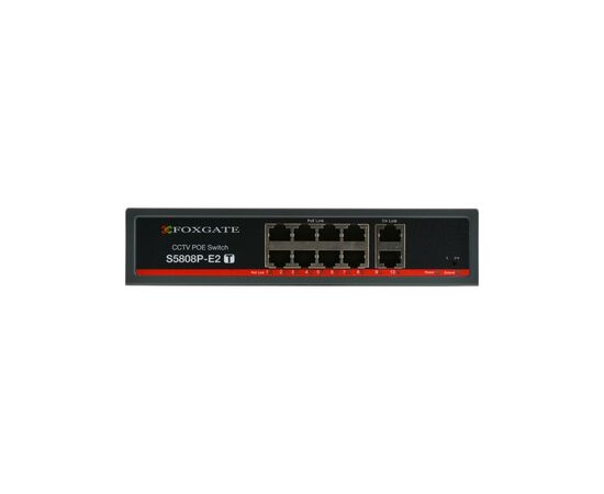 Коммутатор сетевой FoxGate S5808P-E2(T), изображение 2 Коммутатор сетевой FoxGate S5808P-E2(T), изображение 2