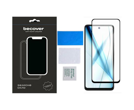 Стекло защитное BeCover Tecno Spark 20 Pro (KJ6) Black (710653), изображение 2 Стекло защитное BeCover Tecno Spark 20 Pro (KJ6) Black (710653), изображение 2