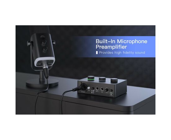 Микшерный пульт Fifine Sound Card SC1 Black (SC1), изображение 11 Микшерный пульт Fifine Sound Card SC1 Black (SC1), изображение 11