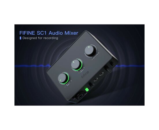 Микшерный пульт Fifine Sound Card SC1 Black (SC1), изображение 6 Микшерный пульт Fifine Sound Card SC1 Black (SC1), изображение 6