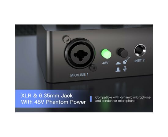 Микшерный пульт Fifine Sound Card SC1 Black (SC1), изображение 8 Микшерный пульт Fifine Sound Card SC1 Black (SC1), изображение 8