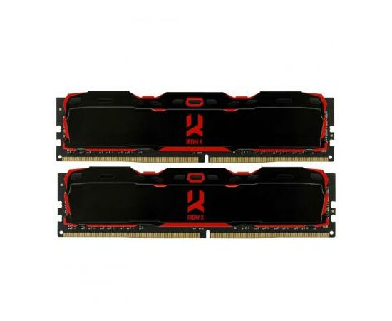 Модуль пам'яті для комп'ютера DDR4 16GB (2x8GB) 3000 MHz Iridium X Black Goodram (IR-X3000D464L16S/16GDC)