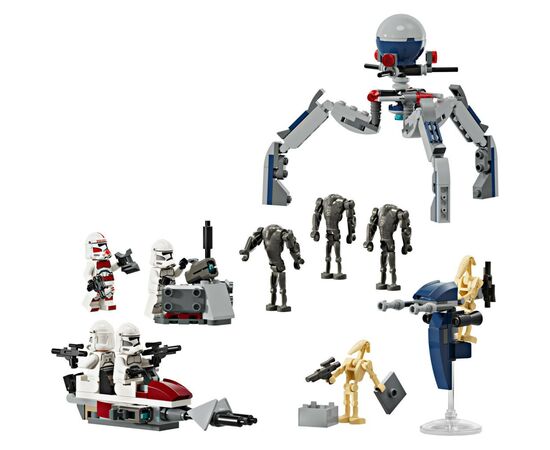 Конструктор LEGO Star Wars Клоны-пехотинцы и Боевой дроид. Боевой набор 215 деталей (75372), изображение 2 Конструктор LEGO Star Wars Клоны-пехотинцы и Боевой дроид. Боевой набор 215 деталей (75372), изображение 2