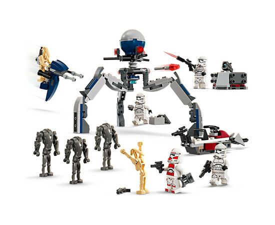 Конструктор LEGO Star Wars Клоны-пехотинцы и Боевой дроид. Боевой набор 215 деталей (75372), изображение 3 Конструктор LEGO Star Wars Клоны-пехотинцы и Боевой дроид. Боевой набор 215 деталей (75372), изображение 3