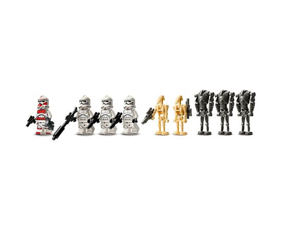 Конструктор LEGO Star Wars Клоны-пехотинцы и Боевой дроид. Боевой набор 215 деталей (75372), изображение 5 Конструктор LEGO Star Wars Клоны-пехотинцы и Боевой дроид. Боевой набор 215 деталей (75372), изображение 5