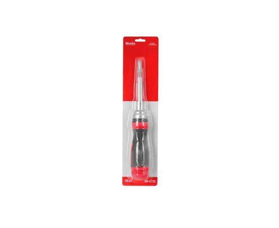 Отвертка Ronix с трещоткой и набором бит, 19в1 (RH-2725), изображение 6 Отвертка Ronix с трещоткой и набором бит, 19в1 (RH-2725), изображение 6