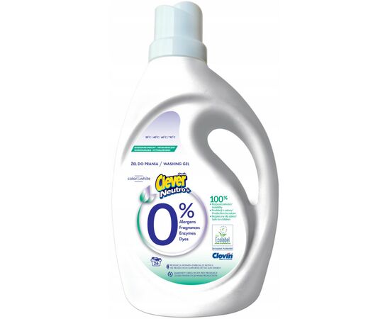 Гель для стирки Clever Neutro + Color & White 1.56 л (5900308779811)