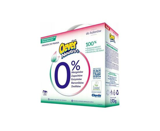 Стиральный порошок Clever Neutro + Color 1.92 кг (5900308779828)